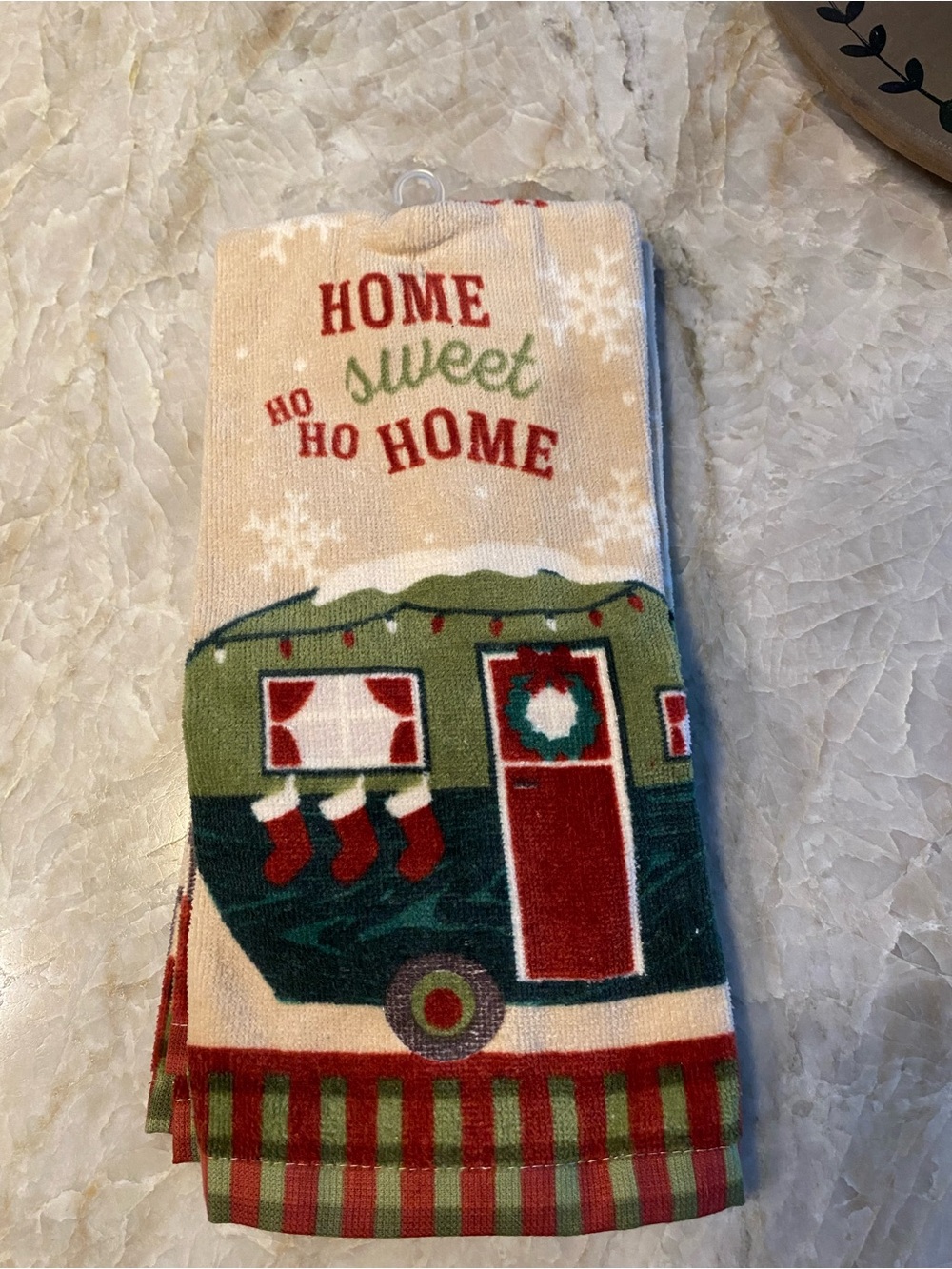 Holiday 'Home Sweet Ho Ho Home' Kitchen Towels - Red & Green 2